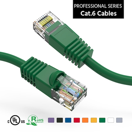 Bestlink Netware CAT6 UTP Ethernet Network Booted Cable- 25Ft- Green 100708GN